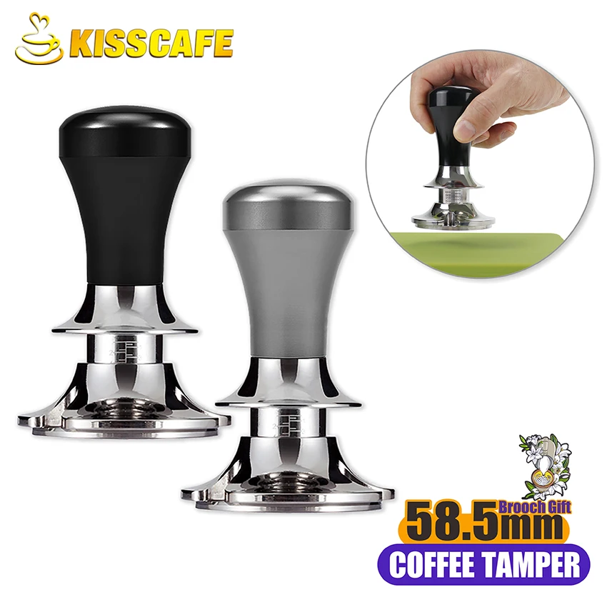 

58.5mm Adjustable Coffee Tamper Constant Pressure Espresso Distributor Stainless Steel Force Powder Hammer Barista Accessories