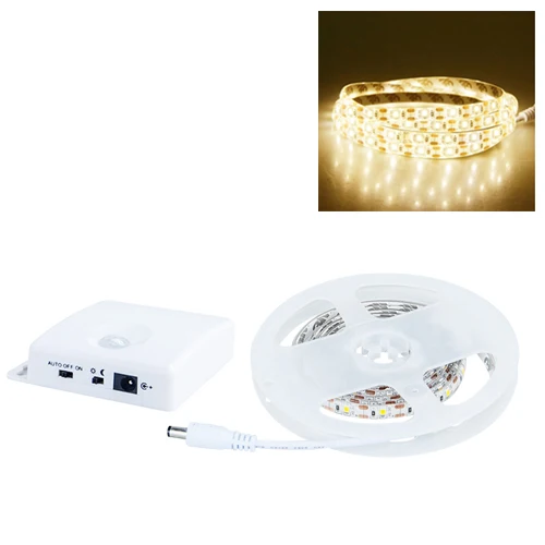 Warm White PIR датчик движения светодиодный светильник полоса 5 в под кровать шкаф светильник s водонепроницаемое освещение для шкафа Рождество кухня украшение дома лампа - Цвет: Warm White