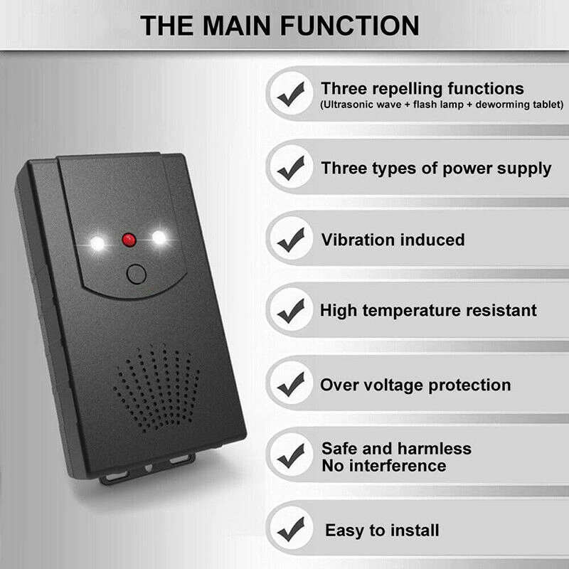 Отпугиватель крыс ультразвуковой отпугиватель для мышей автомобильный 12