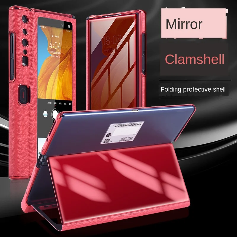 

Зеркальный чехол из натуральной кожи для Huawei Mate X XS