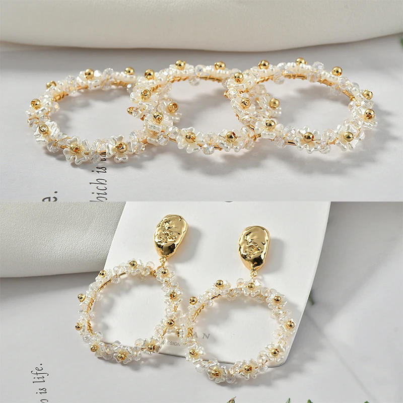 2020 весенний стиль 20 шт./лот цветы из смолы/бусины в форме обмотки медный плавающий