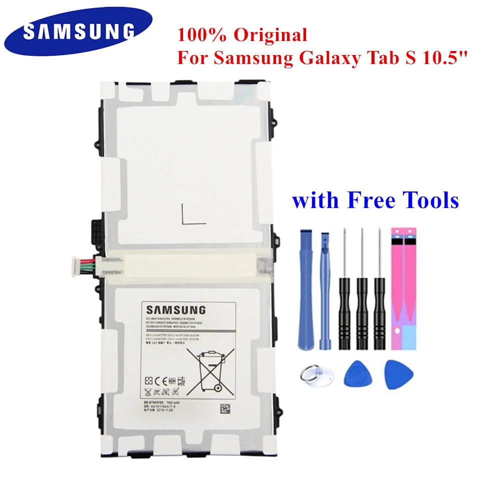 Планшет Батарея EB-BT800FBE для Samsung Galaxy Tab S 10,5 T800 T801 T805 T807 T807A T807P 7900 мАч с бесплатными инструментами