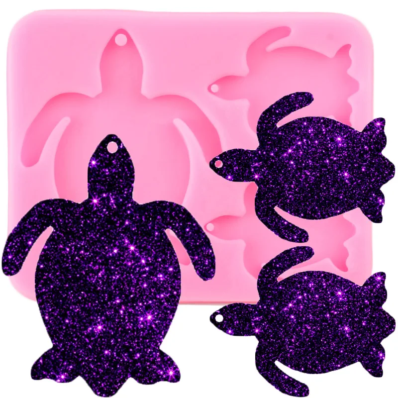 Блестящая черепаха стая глина сделай сам мама ребенок изготовление ювелирных