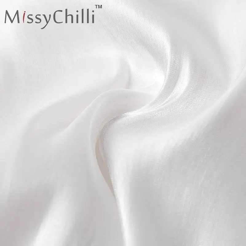 MissyChilli Ruffle patchwork white women office blouse shirt Sexy bow tie flare sleeve club short top Vintage female | Женская одежда