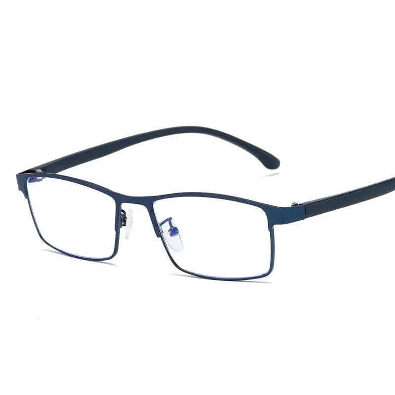 Винтажные квадратные металлические Компьютерные оправы для очков мужчин модные