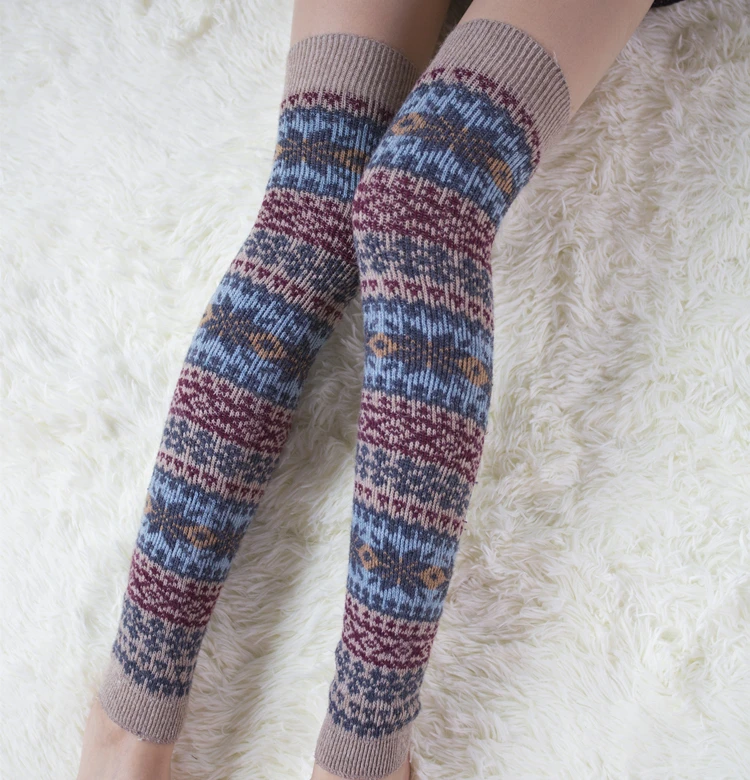2020 New Autumn And Winter Thickened Rabbit Wool Warm Socks Leg Protector Slim Fashion For Girls Lady Vintage Style 1pair