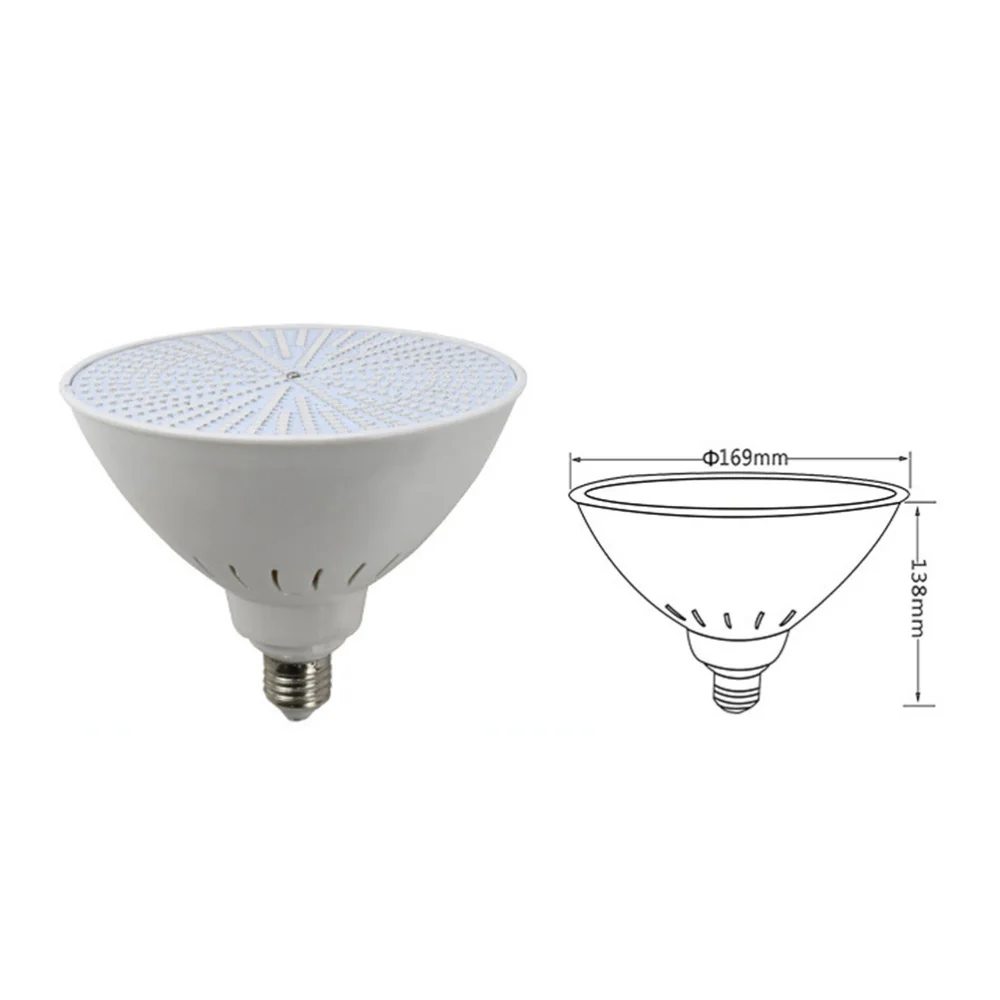 

35W E27 Colorful Pool Light Bulb Underwater Spotlight Bulb Pool Underwater Light Head Battery Included(White)