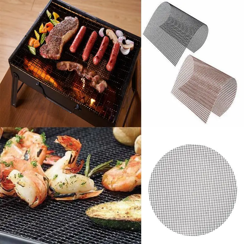 

Barbecue Grilling Mat Replacement Mesh Wire Net Non-Stick Grilling Mesh Pads Outdoor Activities Cook Reusable BBQ Accessories