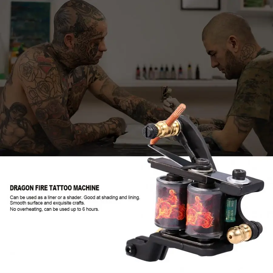 Ручка для татуажа профессиональная 10 основа катушки татуировки машина Дракон