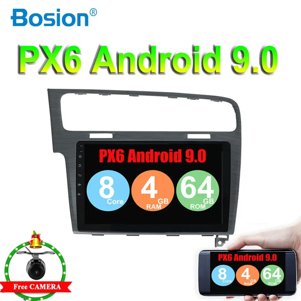 10," 2 Din автомагнитола gps 4G ram Android 9,0 для Volkswagen Golf 7 лет 2013- автомобильный стерео сенсорный экран Bluetooth gps Navi