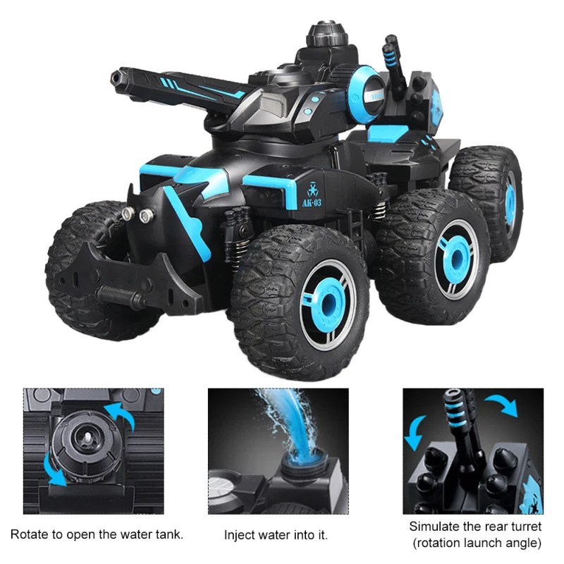 2 4G шесть колес RC боевой танк модель Lanuch воды дистанционного управления Танк