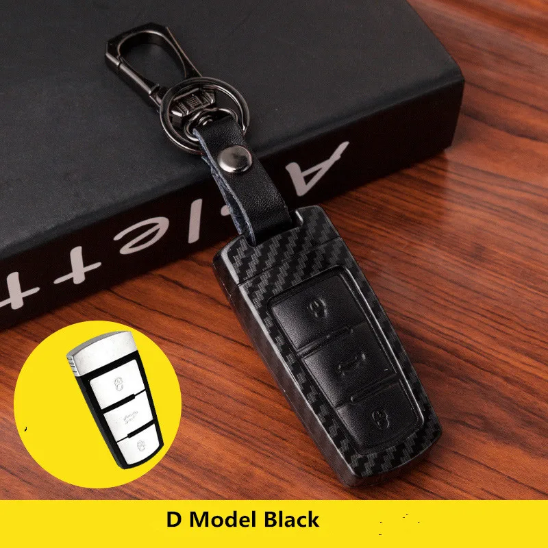 Чехол для автомобильного ключа из углеродного волокна 100% кожа чехол Volkswagen Vw Jetta Mk6