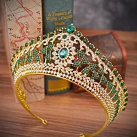 bridal hair accessories headdress accessories crown exquisite geometrical alloy bridal crown headband with rhinestones