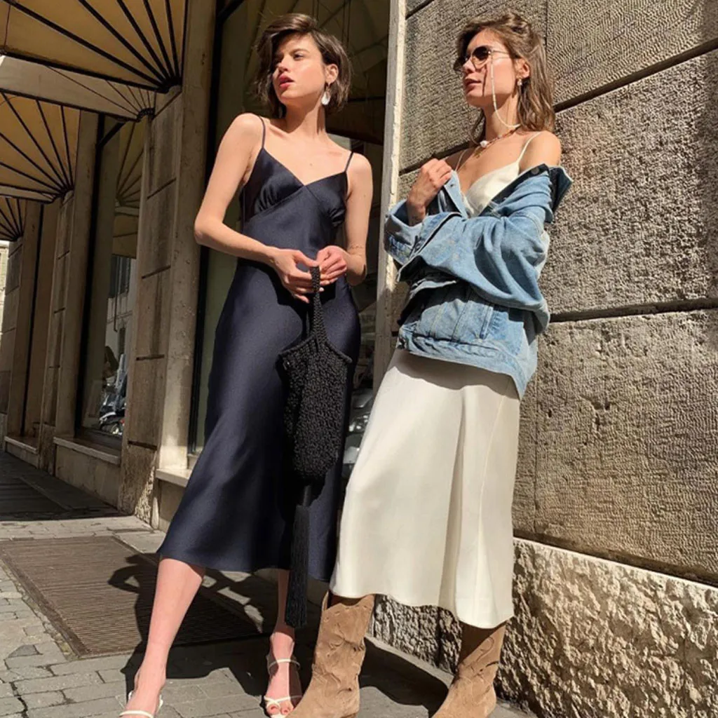 Женское вечернее платье макси JAYCOSIN облегающее с рюшами разрезом по бокам на