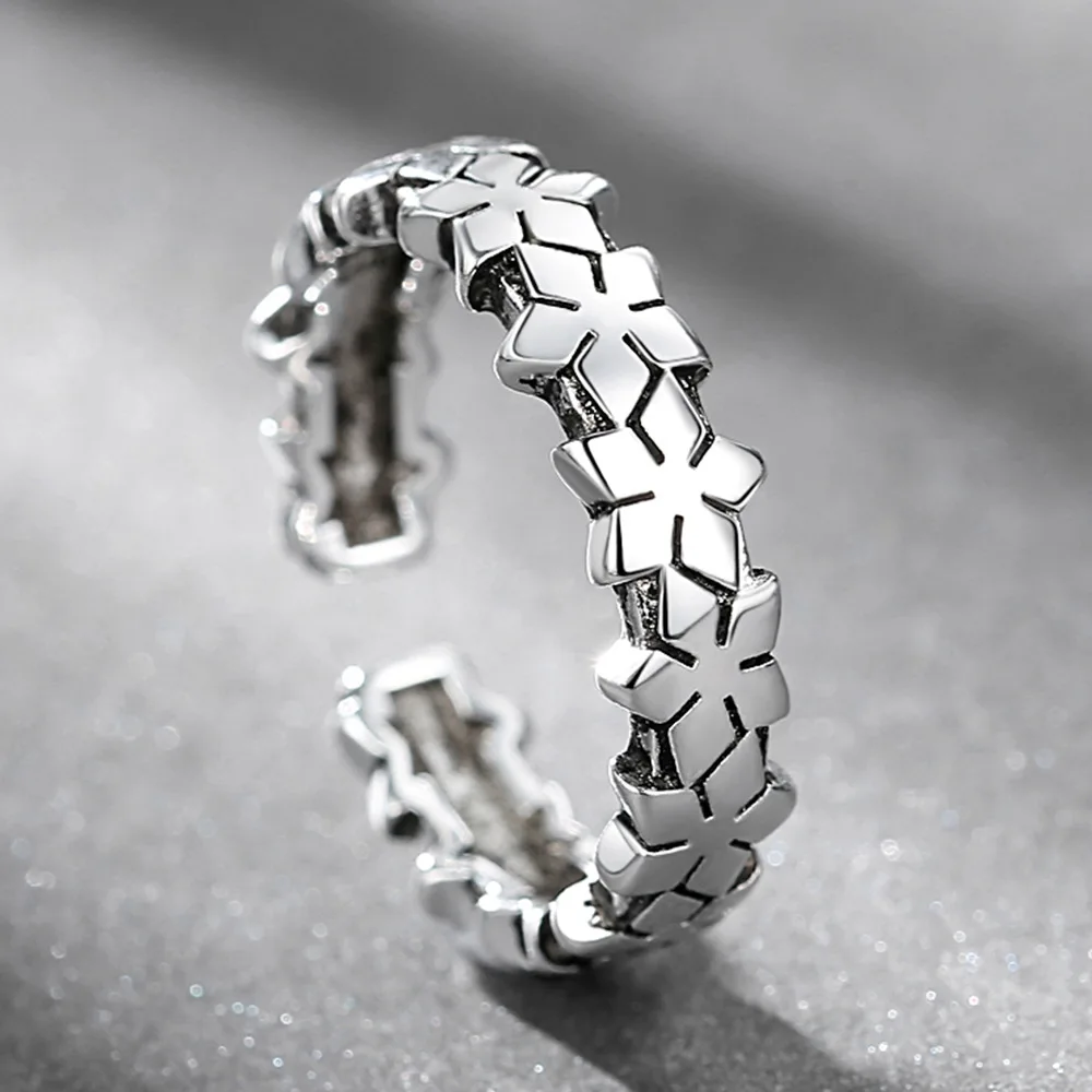 Женское Винтажное кольцо из тайского стерлингового серебра регулируемое