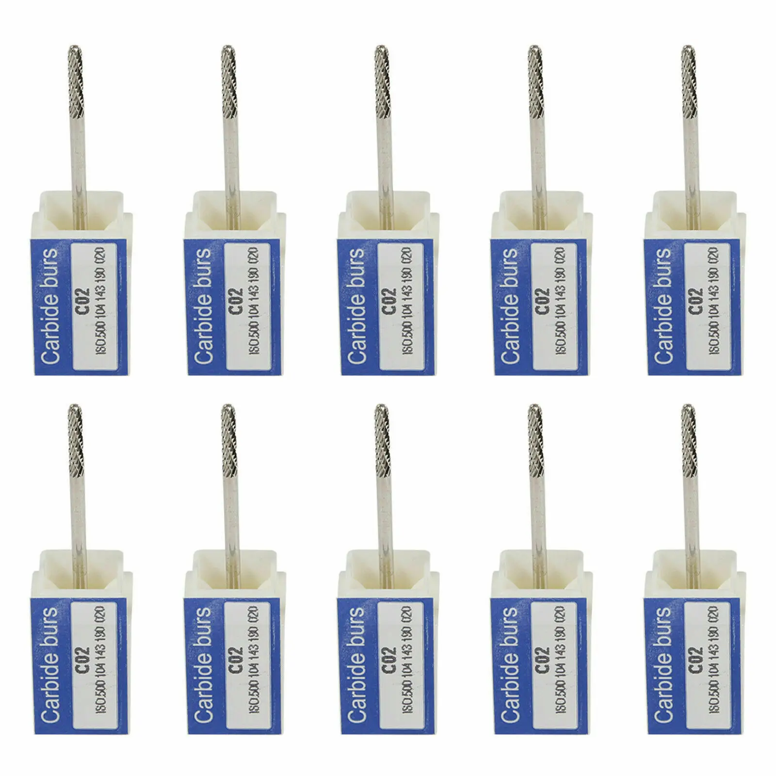 10PCS Mixed Type Dental Tungsten Carbide Drills/Burs fit Lab Polishing Marathon 2.35mm HP | Красота и здоровье