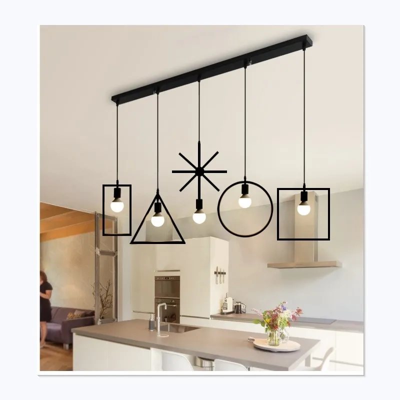 Nordic Modern деревенский подвесной светильник лаконичный промышленный lampTriangle E27