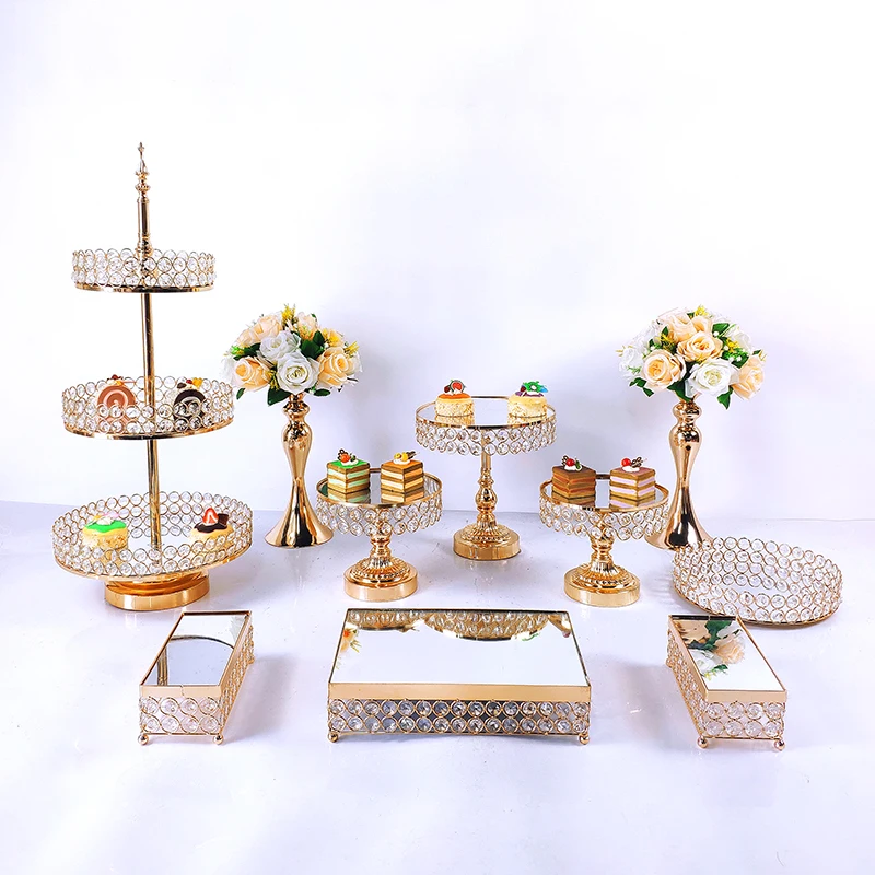 10 шт./лот круглая подставка для торта кристальная прозрачная украшения дня