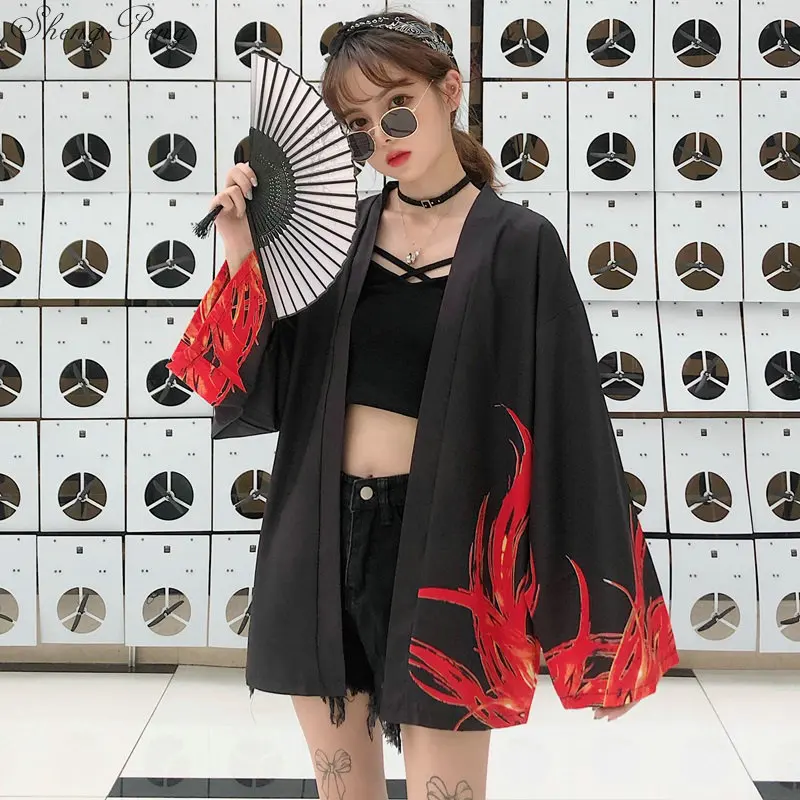 Новинка 2022 Женская Повседневная рубашка традиционное японское кимоно Yukata с