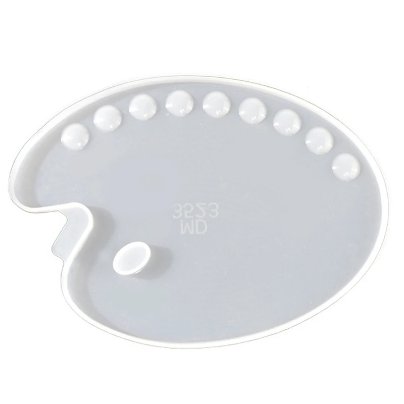 

Handmade Artist Paint Palette Resin Casting Mold Oval Shape Paint Pallete Molds