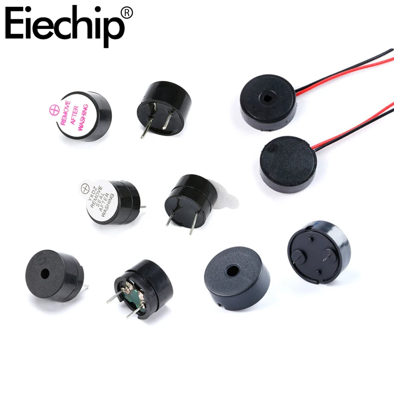 

10pcs 3V 3.3V 5V 12V 24V Active Buzzer Magnetic Long Continous Beep Tone 12MM 9.5MM Active/Passive Piezo Buzzers Fit For Arduino