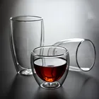 Креативная прозрачная чашка с двойными стенками, термостойкая Изолированная стеклянная чашка для пива, воды, кружка для молока, сока, кофе, Офисная посуда для напитков