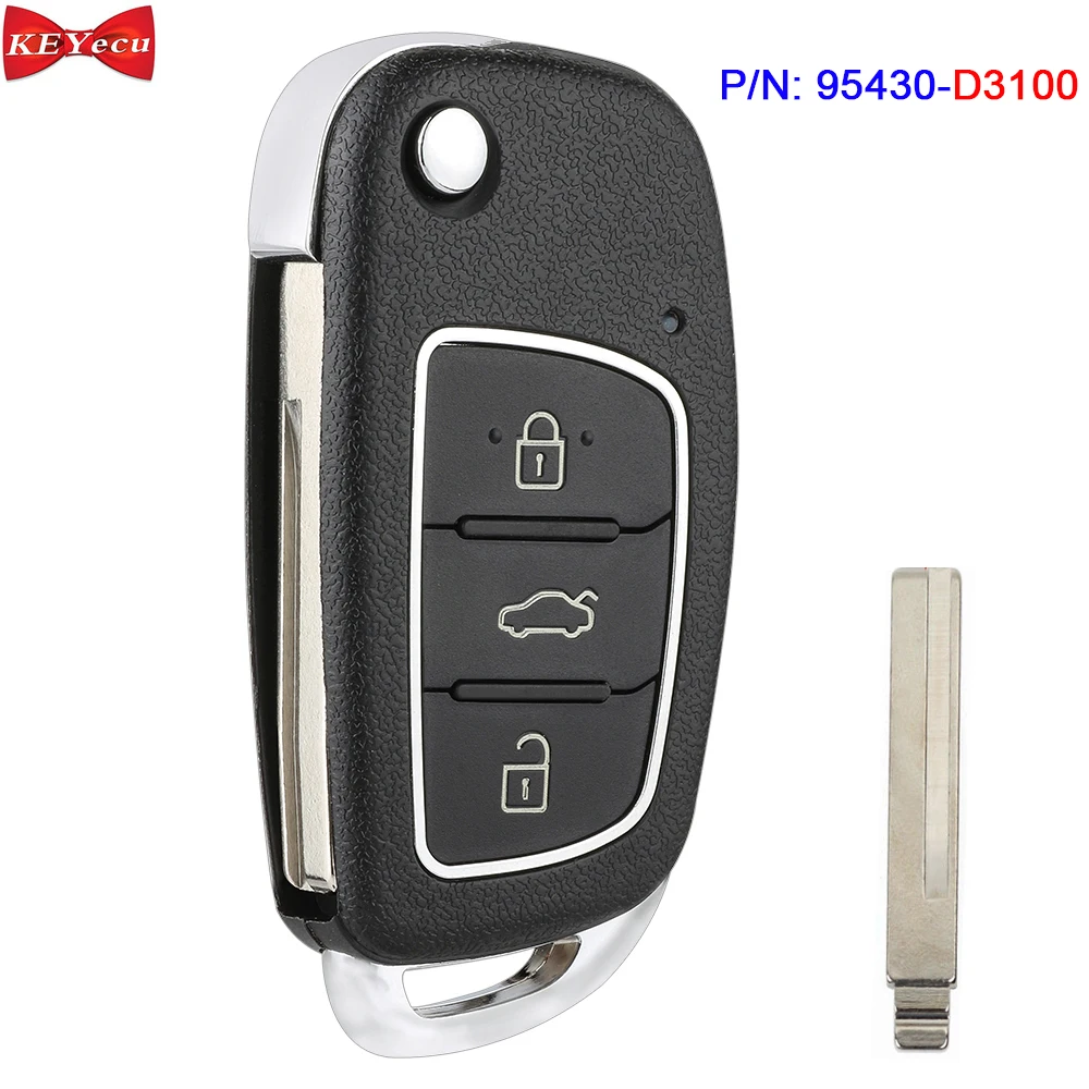 KEYECU для Hyundai Tuscon 2015 2016 2017 2018 2019 дистанционный ключ 95430-D3100 95430-D3110 433 МГц | Автомобили