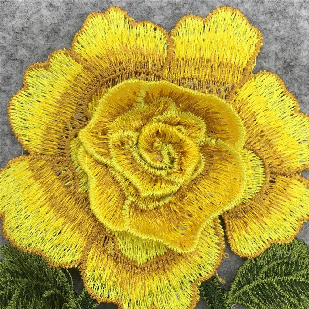 Модный стиль 1 шт. платье с аппликацией Venise кружевная ткань блузка швейная