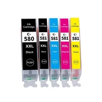 580xxl 581xxl ink cartridge replacement for canon pgi 580xxl cli 581xxl pgi 580 xxl cli 581 xxl 5 pack pgbkbkcmy