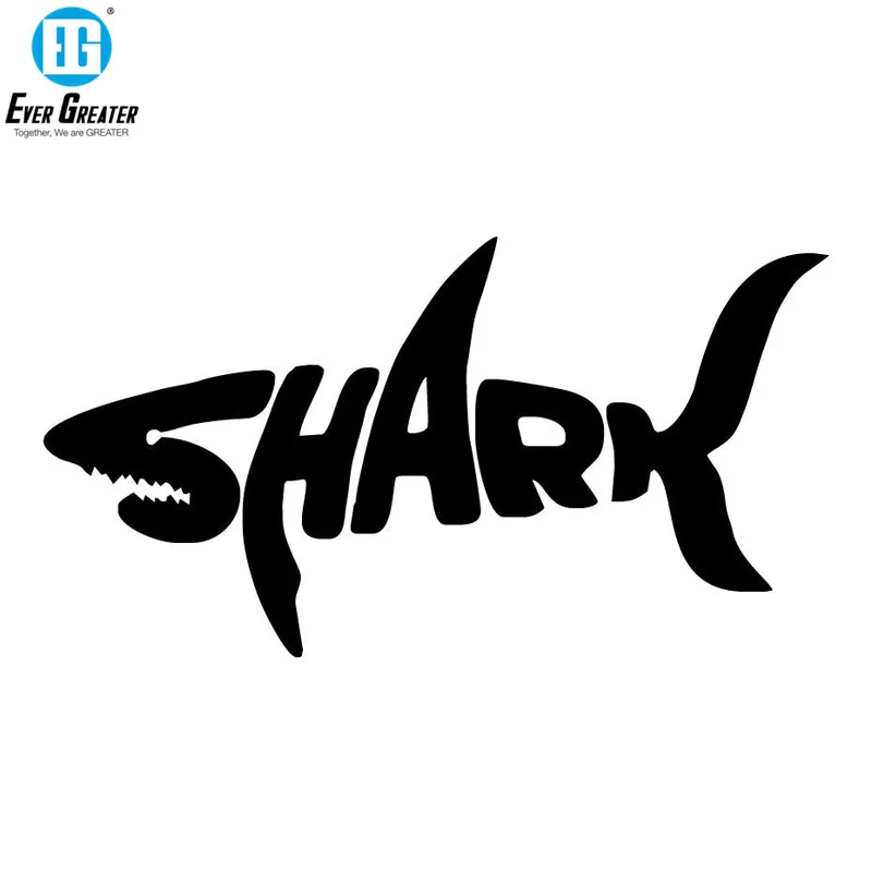 

EverGreater 11.9cm*6.4cm Shark Animal Car Styling Car Accessories Vinyl Stickers Decals Decor
