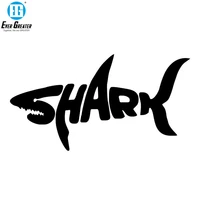 evergreater 11 9cm6 4cm shark animal car styling car accessories vinyl stickers decals decor