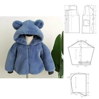 diy fabric for sewing pattern bear coat patterns for clothes girl coat children outwear pattern jacket for girls down jacket