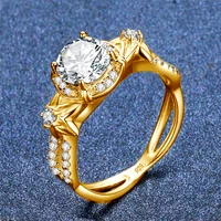 szjinao 100 925 sterling silver 585 gold plated 1 2ct moissanite ring for women excellent cut gemstone luxury fine jewelry 2021