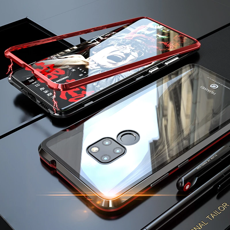 Роскошный Магнитный чехол для Huawei Mate 20 Pro Lite металлический бампер магниты
