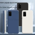 Новый оригинальный мягкий чехол из жидкого силикона для Galaxy Samsung S10 20 Plus Ultra FE Note10 20 Lite A10 A12 A21S A51 A70 A71 A72 A81