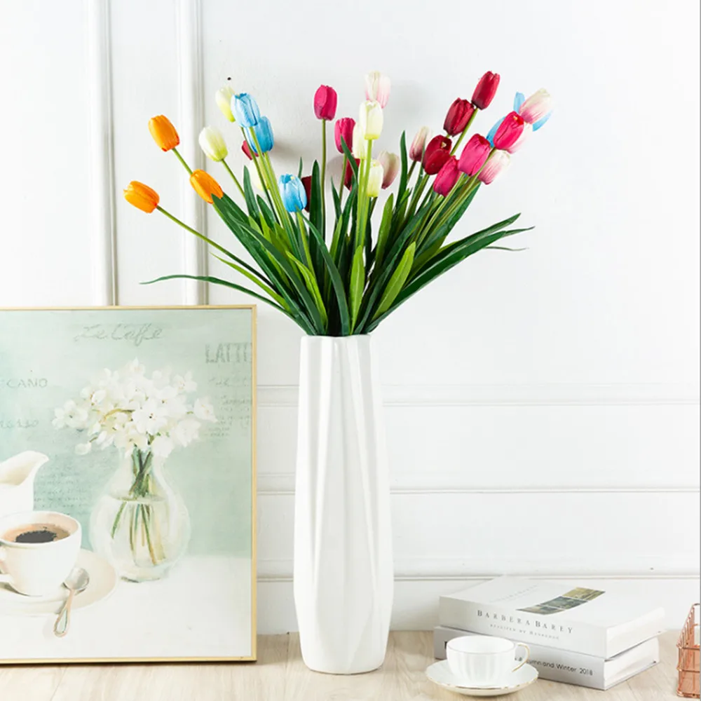 

1 Bunch of 3 Tulips Artificial Flowers Flower Arrangement Landscape Flower Home Wedding Decoration DIY Valentine's Day Gift DIY