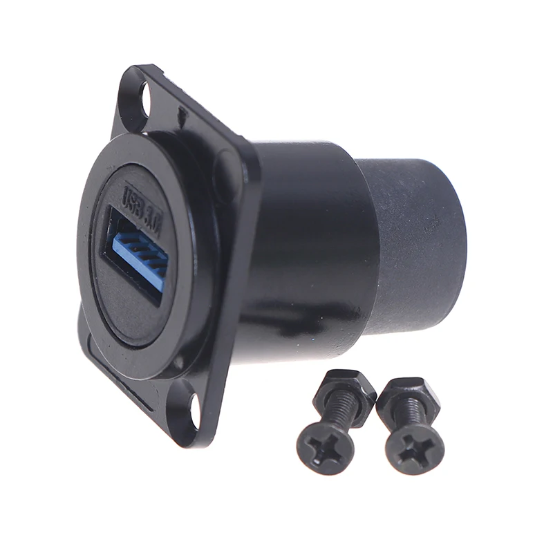 D-образный металлический USB-разъем двойной проходной разъем USB 3 0 коннектор для