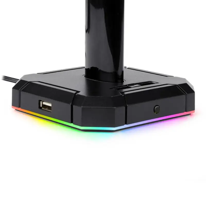 

RGB Headset Stand Redragon HA300 PRO Multi-Mode RGB With 3 USB 2.0 Ports 3.5mm AUX Type-C Cable Organizer Waterproof Dustproof