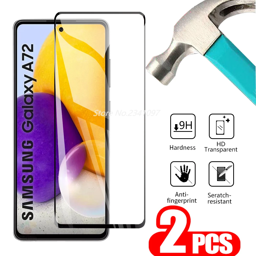 

2 предмета в комплекте, для Samsung Galaxy A72 5G 4G Защитная пленка для экрана из закаленного стекла протектор для samsung a52 a32 a42 протектор Защитная пленк...