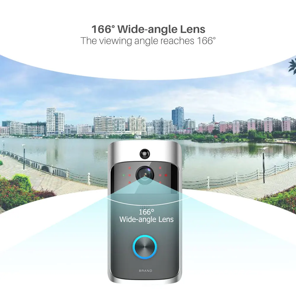Умный видео дверной звонок WiFi двухсторонний аудио беспроводной ip-камера для