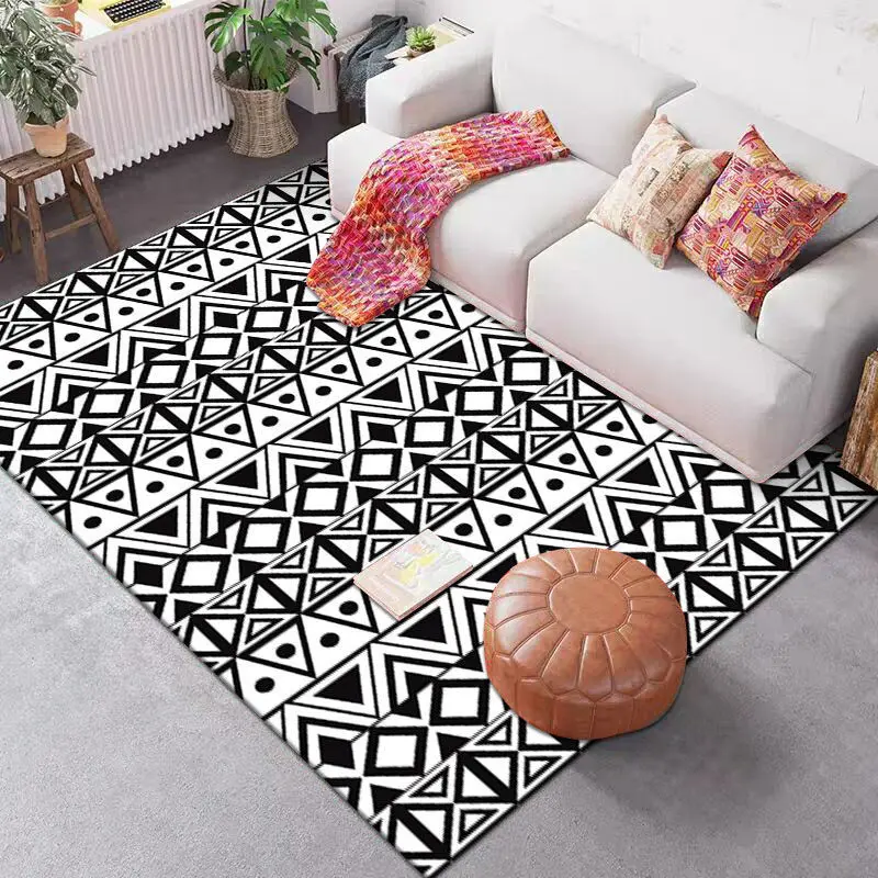 

Vintage Bohemian Carpet for Living Room Rectangle Area Rugs Persian Style Rectangle Area Rugs Soft Non-Slip Bedroom Study Mats