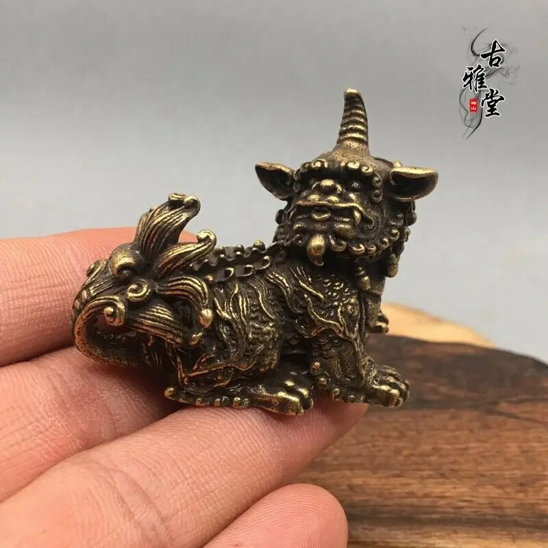 

Chinese Antiques Fengshui Copper Ware Unicorn Ornament
