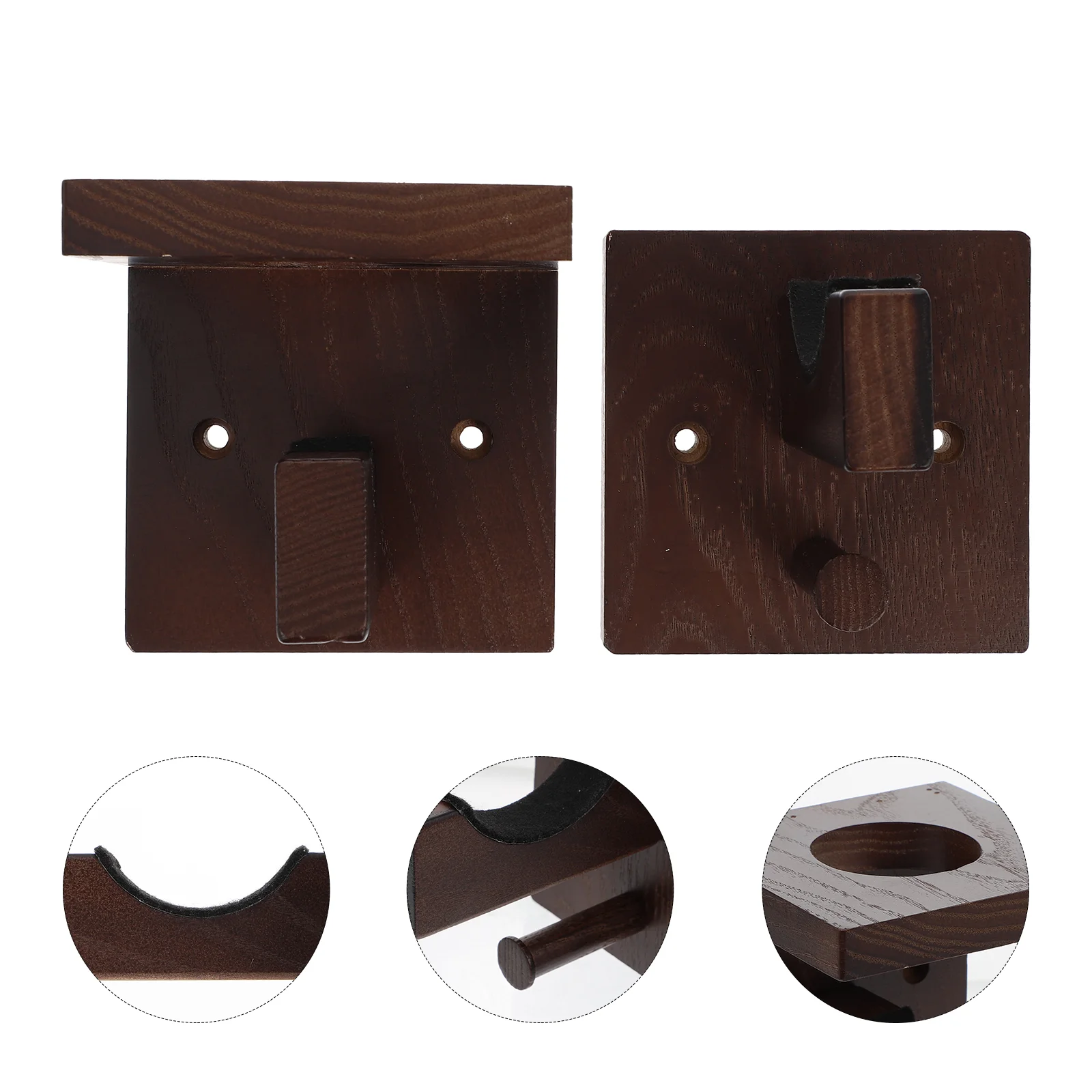 

1 Pair Baseball Bat Display Rack Horizontal Wooden Stick Shelf Bat Hanger