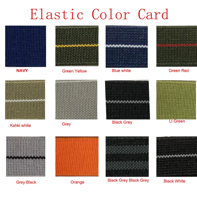 Nato Zulu Elastic Nylon Belt Watch Strap 18mm 20mm 22mm Parachute Bag Watchband French Troop Bracelet Military Watch Strap