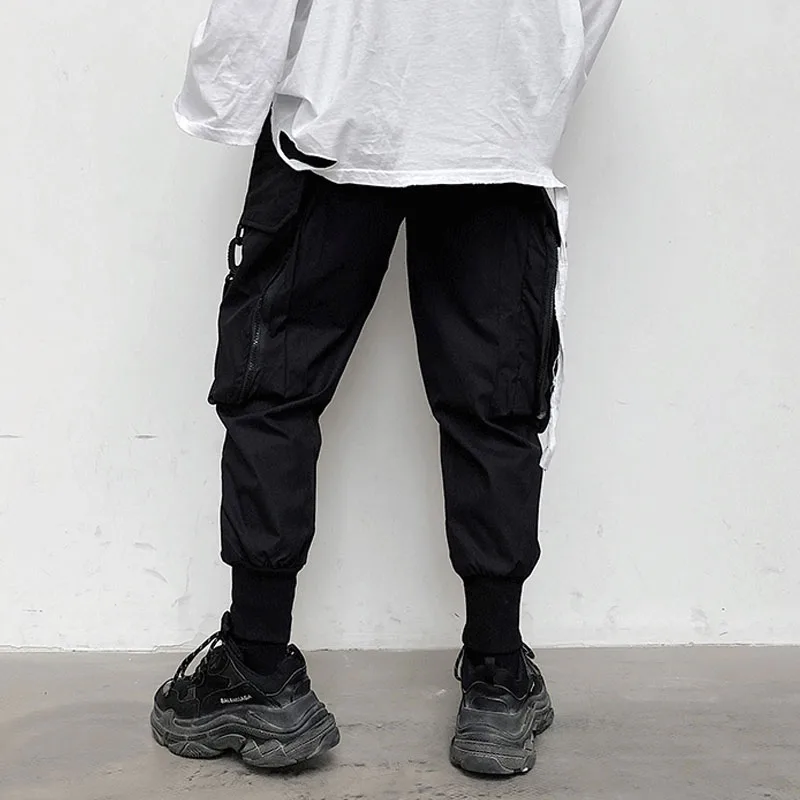 

Male Women Ankle-length Harem Pant Jogger Sweatpants Men Big Pocket Streetwear Function Style Hip Hop Casual Cargo Pant