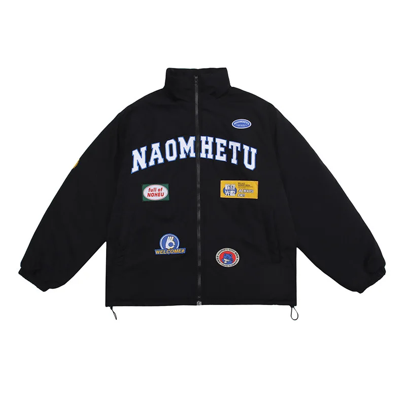 

The Trend Of Winter New Men And Women With Harajuku High Street Personality Printing Trendy Brand Loose Casual Down Jacket