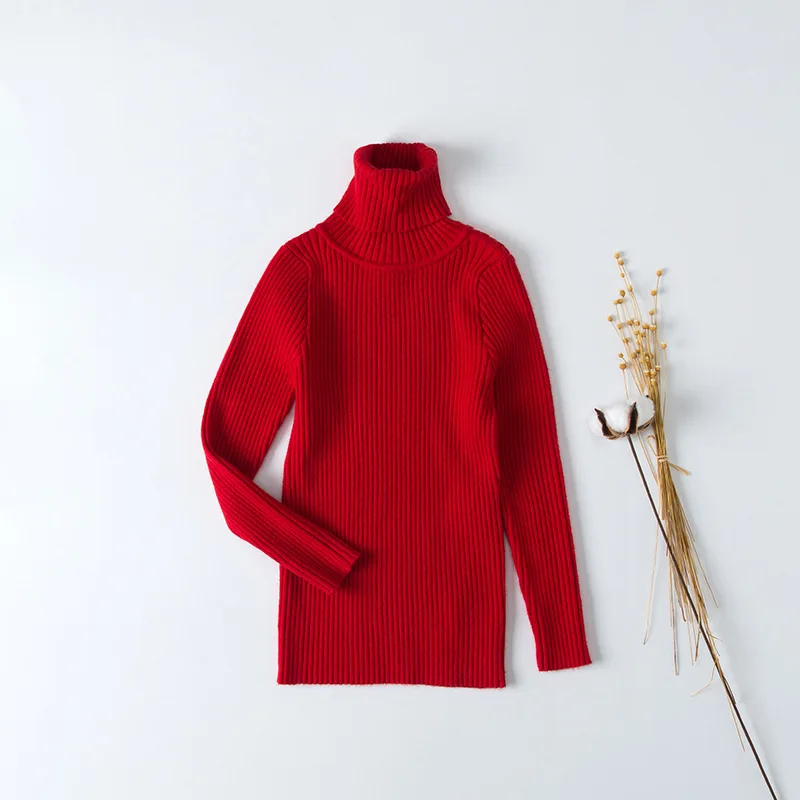 New Girls Sweaters Ribbed Children Sweaters 1-6Years Winter Sweater