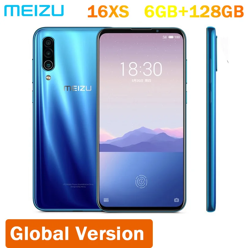 Глобальная версия Meizu 16XS, 6 ГБ ОЗУ, 128 ГБ, 16 XS, Смартфон Snapdragon 675, 6,2 дюймов, 48 МП, тройная камера AI, фронтальная 16 Мп, 4000 мАч