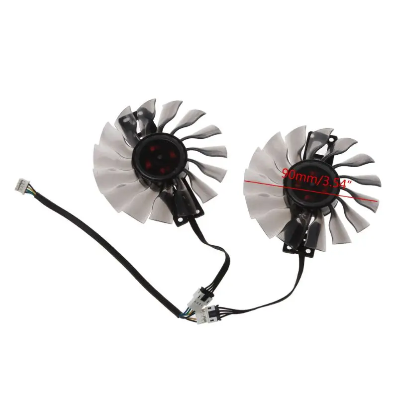 

B2RC 2Pcs GA92S2H 90mm 4PIN VGA Fan For GTX960 GTX970 GTX1080Ti 1080 Cooler Graphics Card Cooling Fan