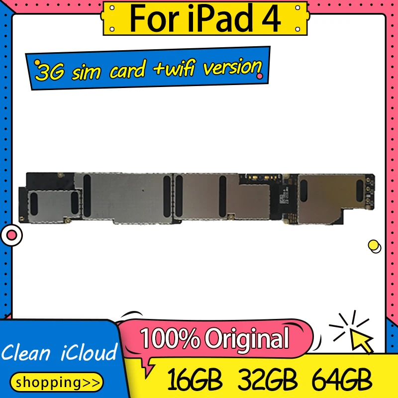 Материнская плата Celluar A1458/A1459/A1460 Wi Fi + 3G версия для iPad 4 разборка материнской платы